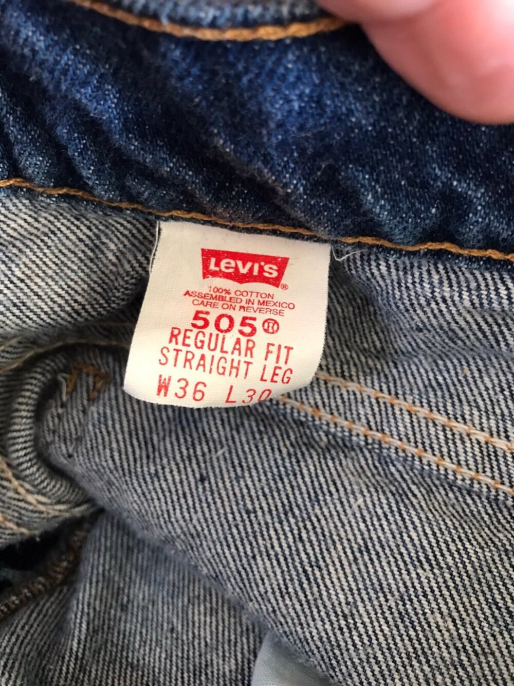 VTG Levis 505 Orange Tab 90s Denim Jeans 36x30 (act 34x30) Regular Fit Straight - Picture 10 of 12